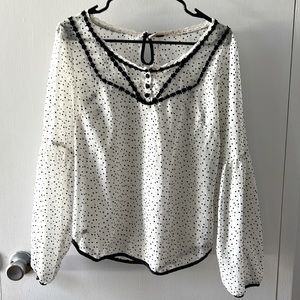 Free People Polka-dot Renaissance Top